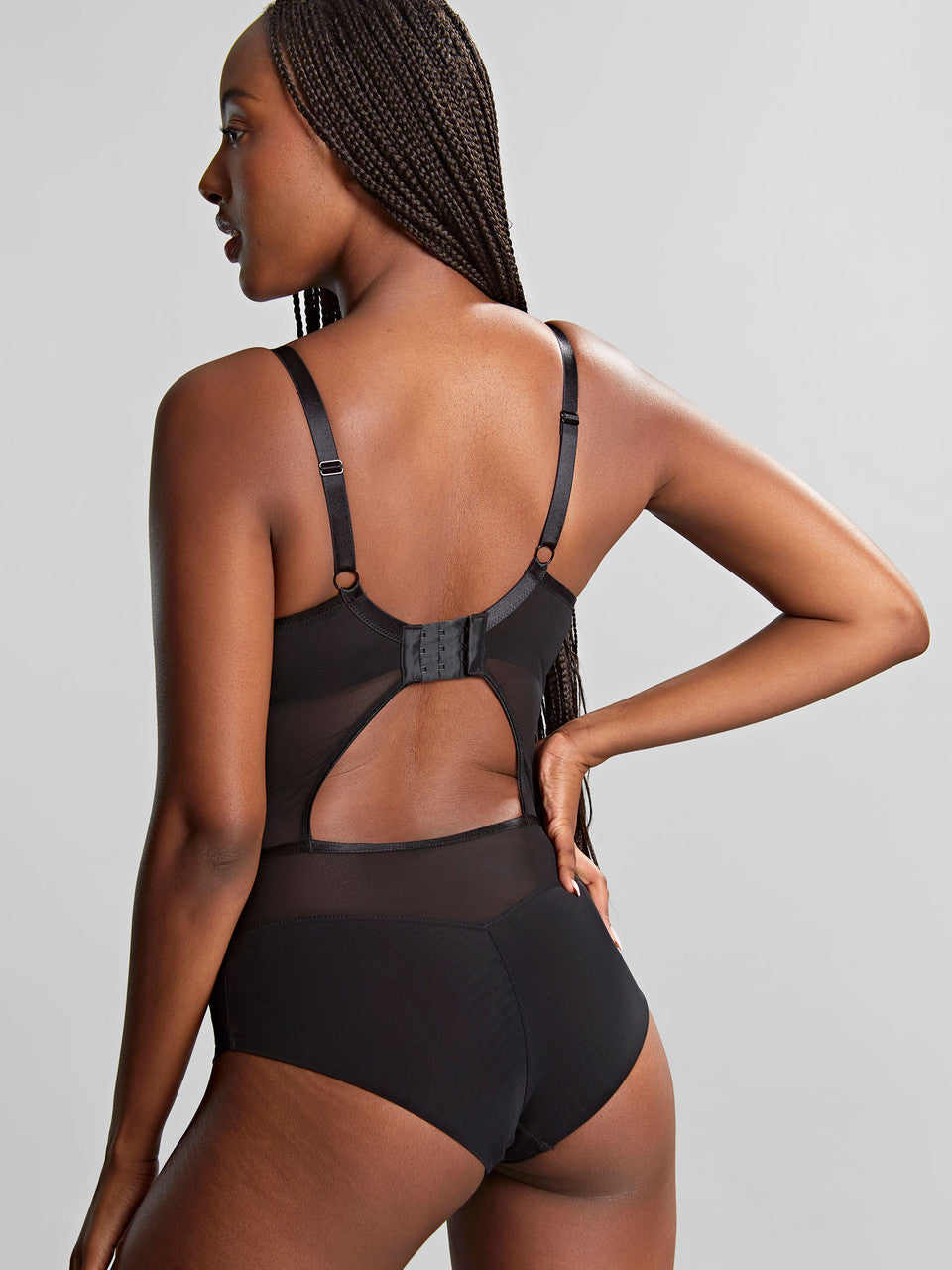 Tango Essence Plunge Bodysuit In Black - Panache - BraTopia