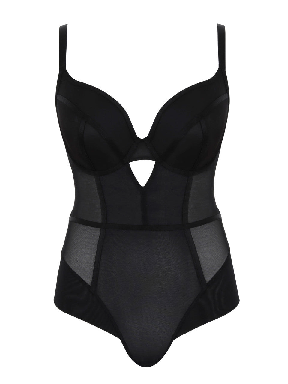 Tango Essence Plunge Bodysuit In Black - Panache - BraTopia