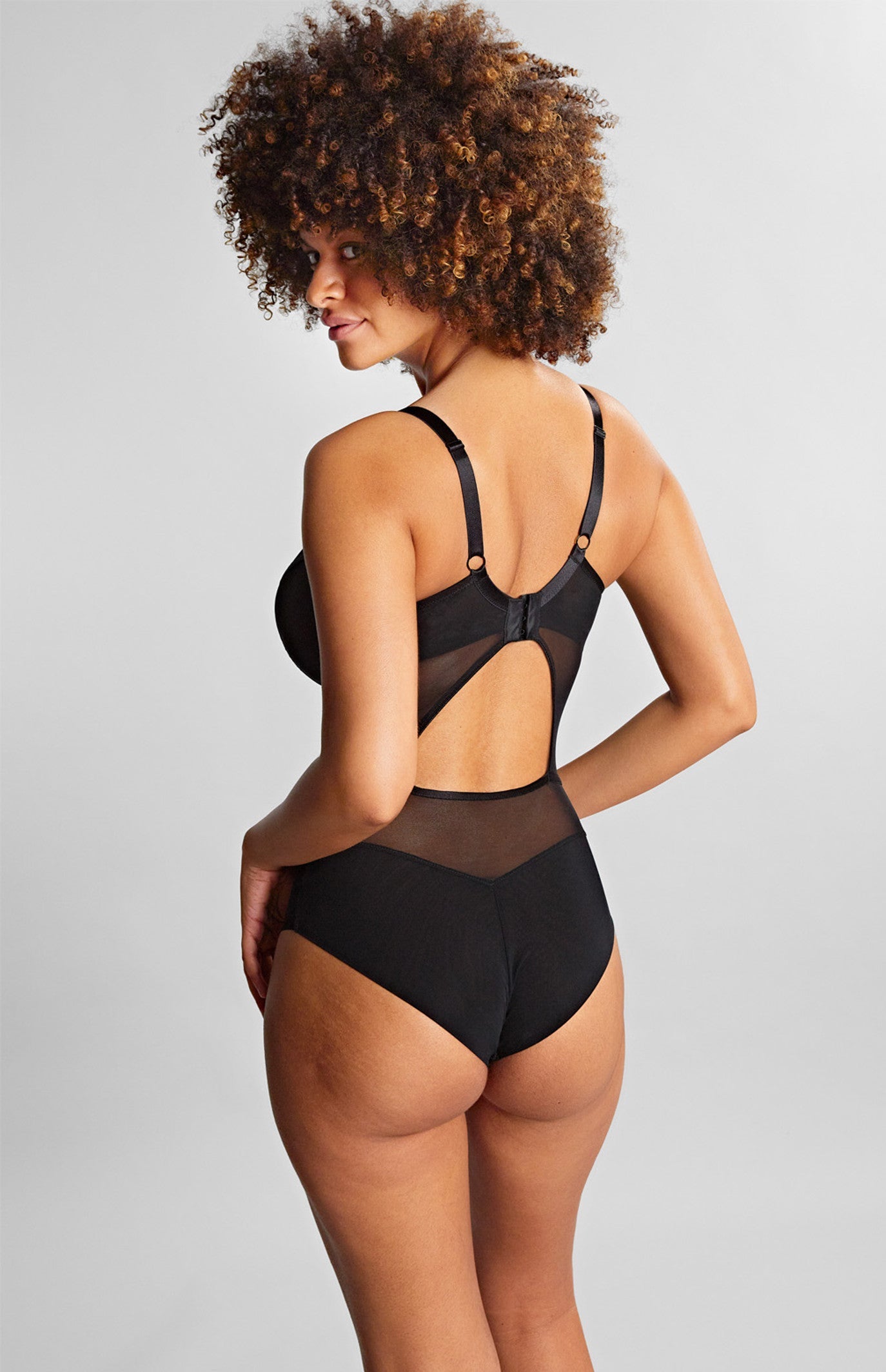 Tango Essence Plunge Bodysuit In Black - Panache - BraTopia