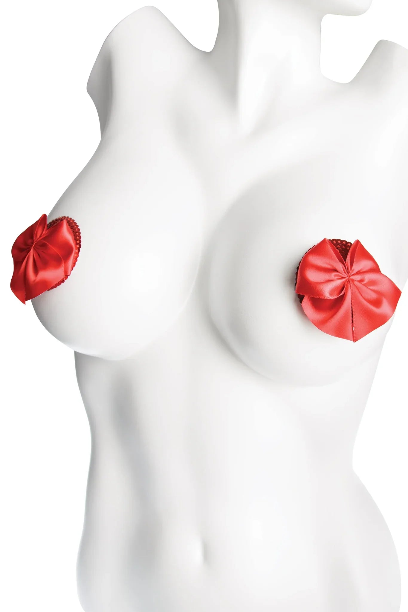 Sequin Pasties With Bow In Red - Coquette - BraTopia
