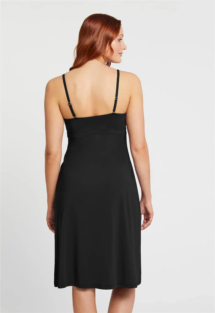 Bust Support Gown In Black - Montelle - BraTopia
