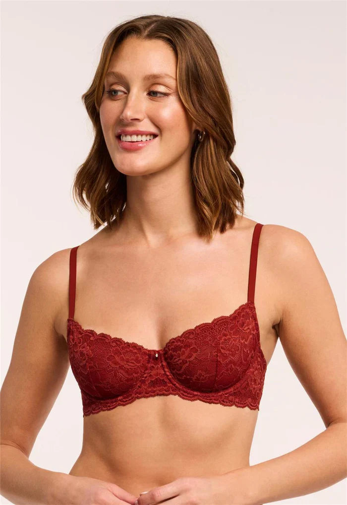 Flirt Demi Lace Bra In Chili - Montelle