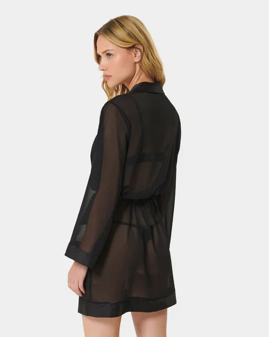 Chiffon Kimono In Black - Bluebella - BraTopia