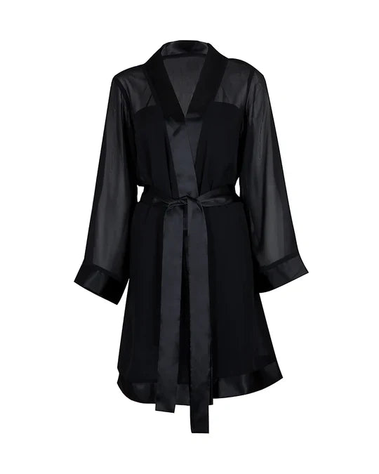 Chiffon Kimono In Black - Bluebella - BraTopia