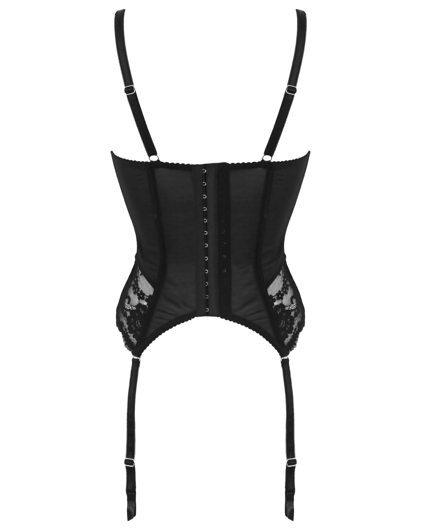 Fleur Non Padded Underwire Balcony Basque In Black - Pour Moi - BraTopia