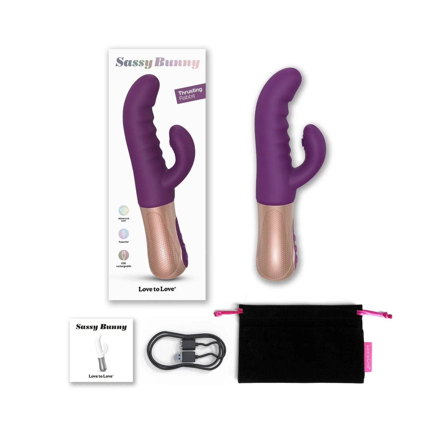 Sassy Bunny In Purple Rain - Love to Love - BraTopia