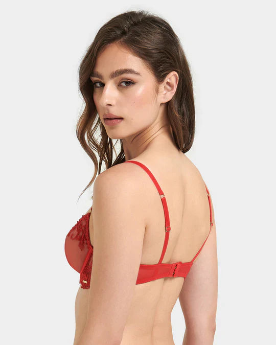 Marseille Wired Bra In Tomato Red - Bluebella - BraTopia