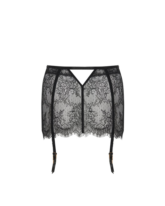 Azalea Open Bodysuit In Black/Gold- Bluebella