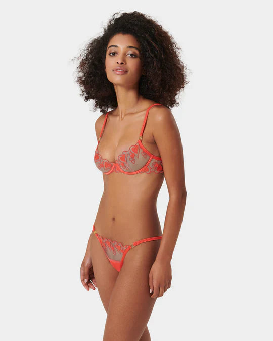 Harlow Open Brief In Hot Coral - Bluebella - BraTopia