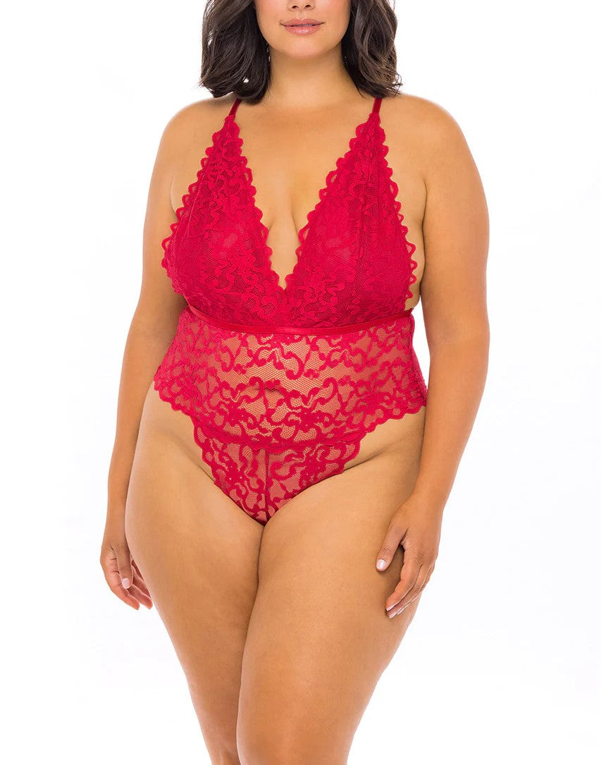 Jeana Lace Teddy In Red - Oh La La Cheri - BraTopia