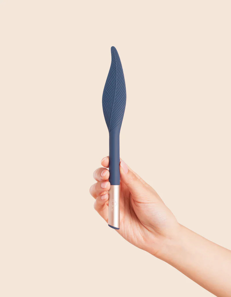 The Feather Vibrating Tickler In Blue - Deia - BraTopia