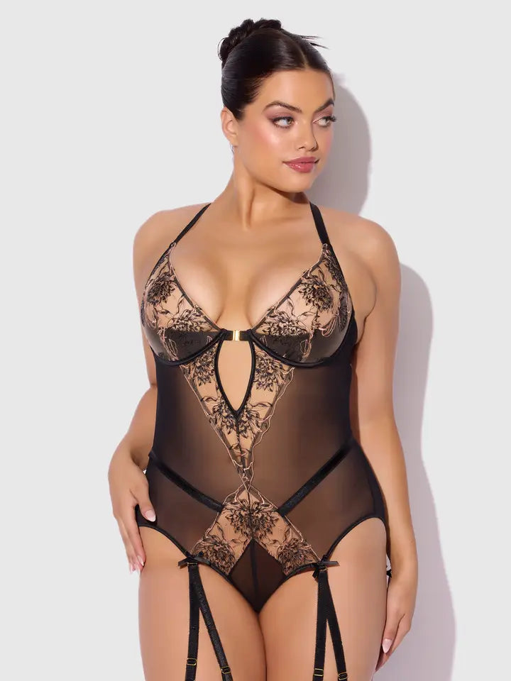 Delilah Open Back Teddy - House of Desire