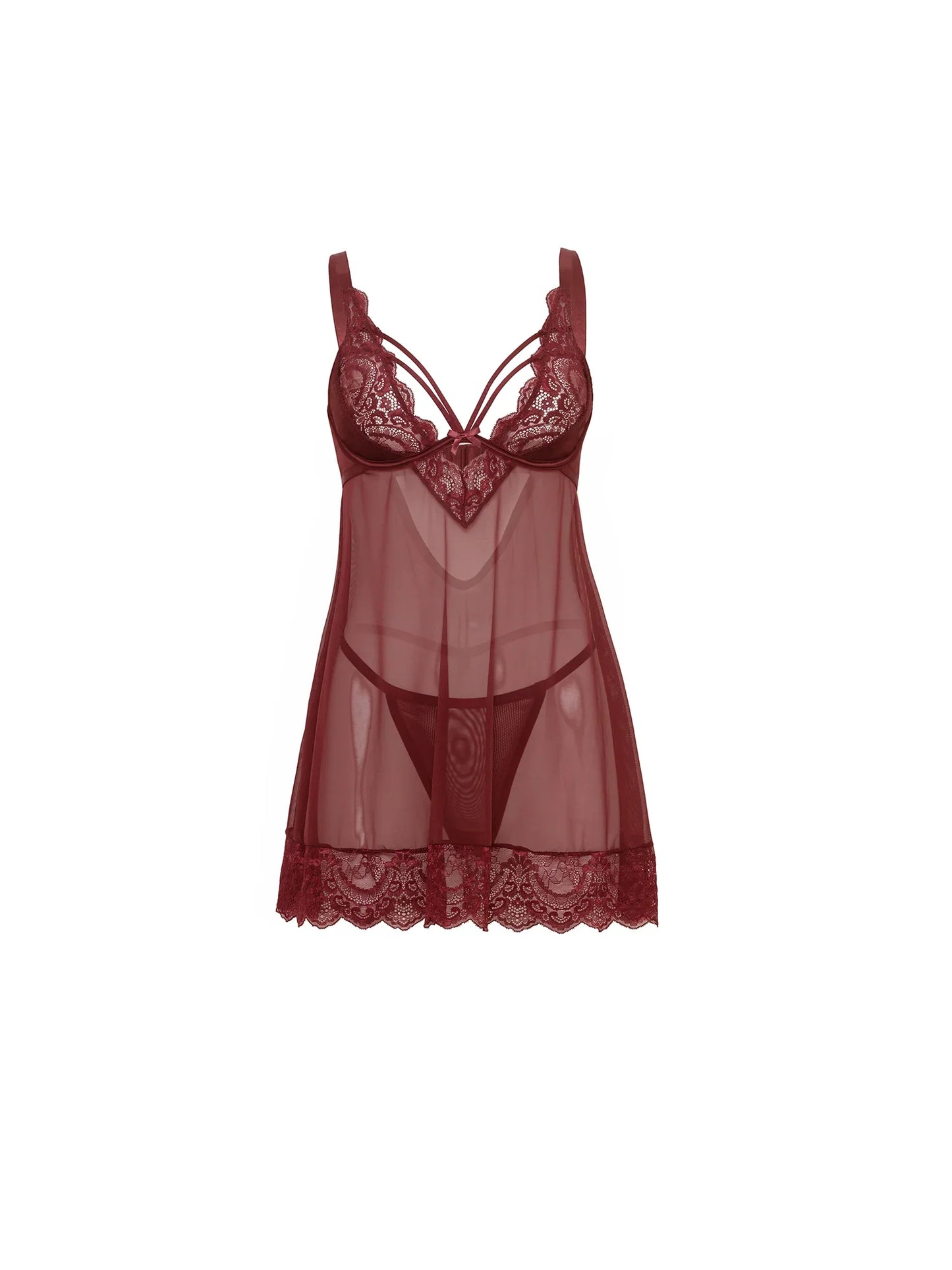 Wynter Unlined Underwire Babydoll In Zinfandel - Oh La La Cheri - BraTopia
