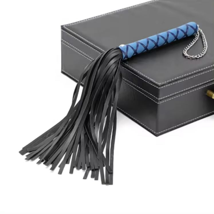 Flogger In Black & Blue - Pink Elephant - BraTopia