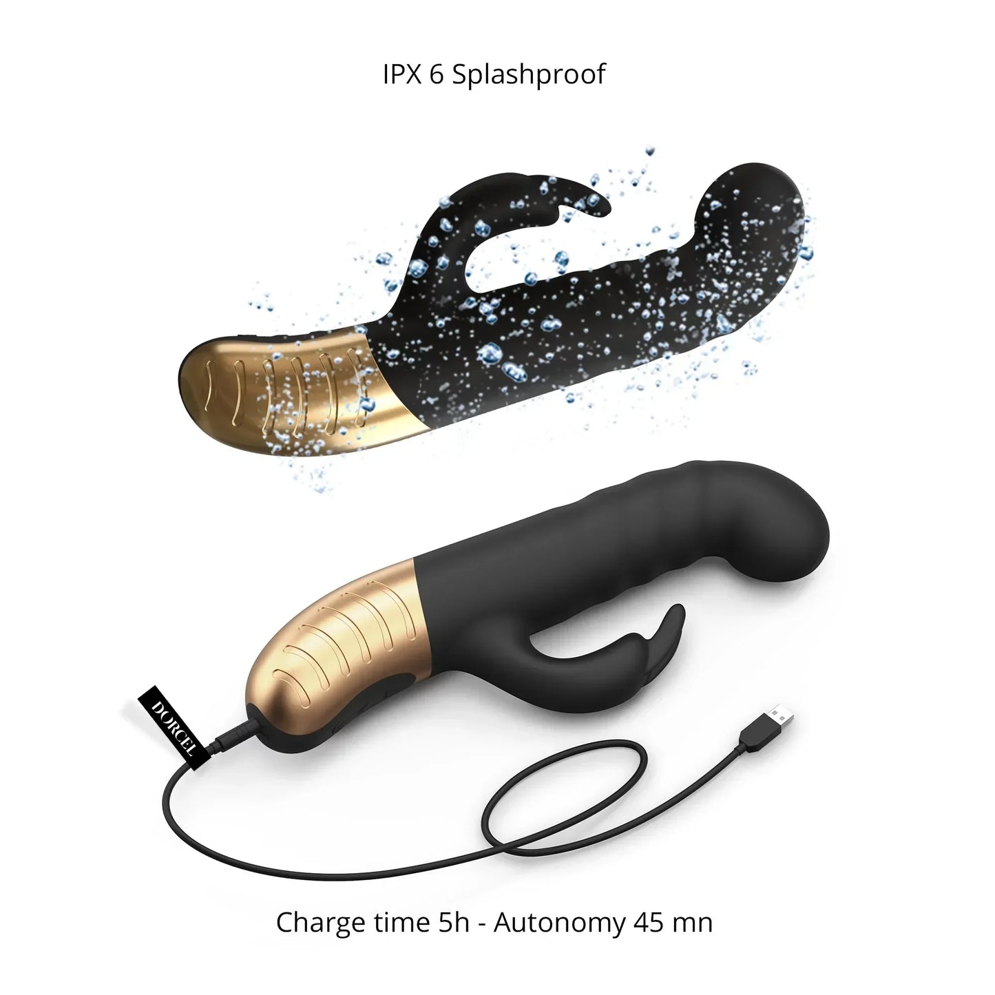 G-Stormer Rabbit In Black & Gold - DORCEL - BraTopia