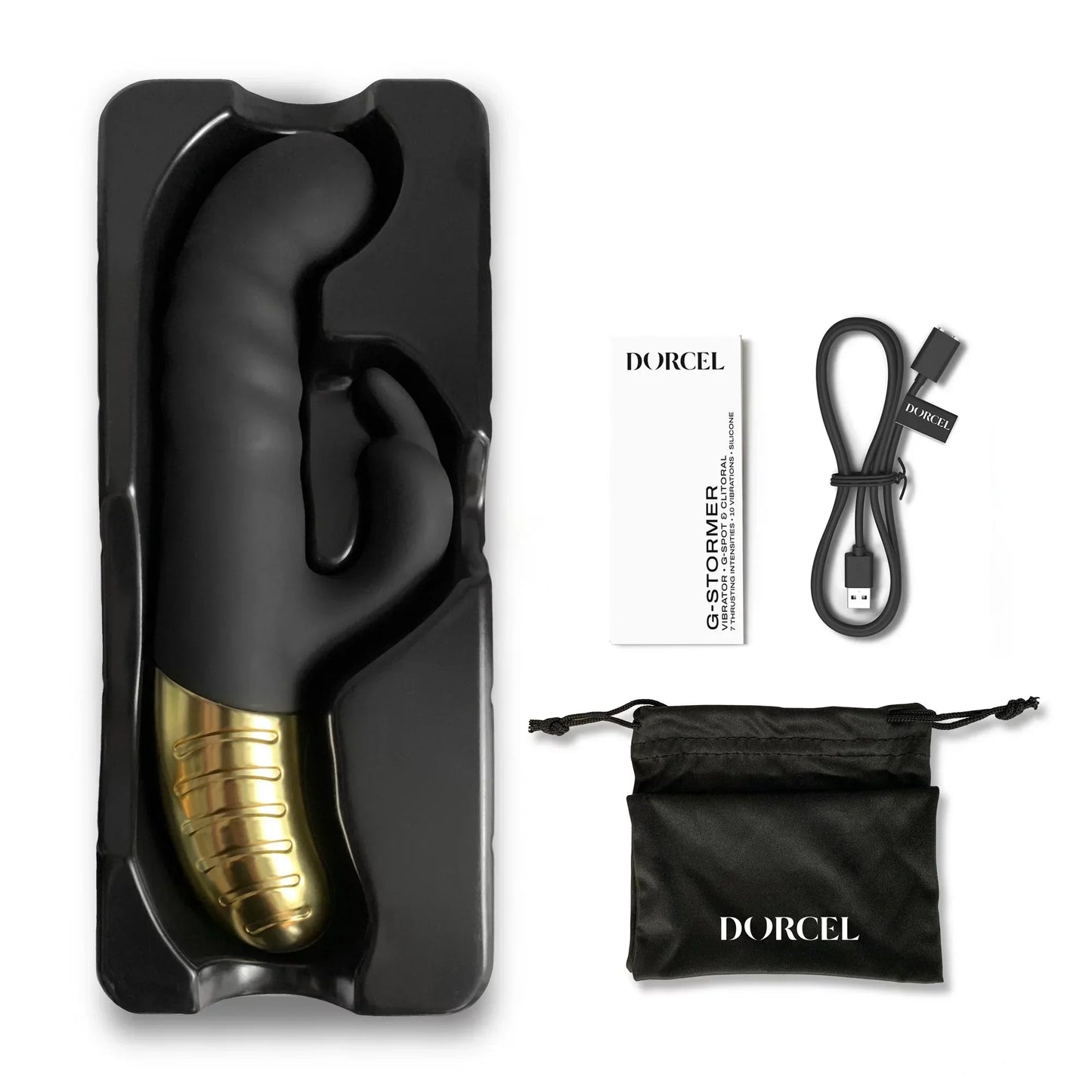 G-Stormer Rabbit In Black & Gold - DORCEL - BraTopia