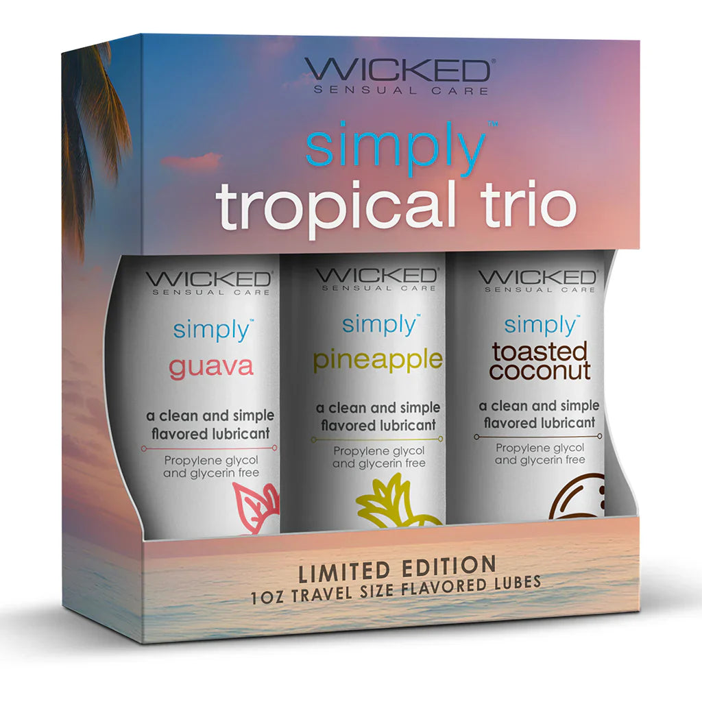 Simply Tropical Trio Travel Kit Lubricant - Wicked - BraTopia