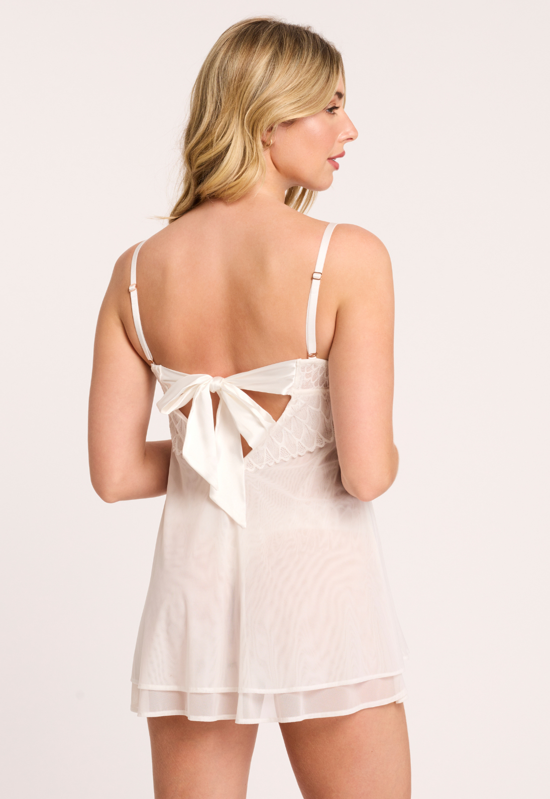 Lacy Babydoll Set In Chantilly - Montelle - BraTopia