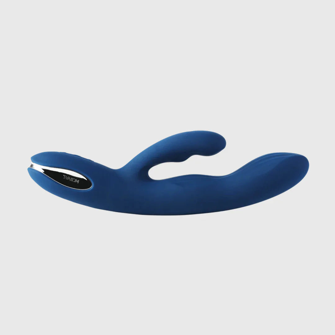 Aylin Powerful Pulsating Dual-Headed Vibrator In Dark Blue - Svakom - BraTopia