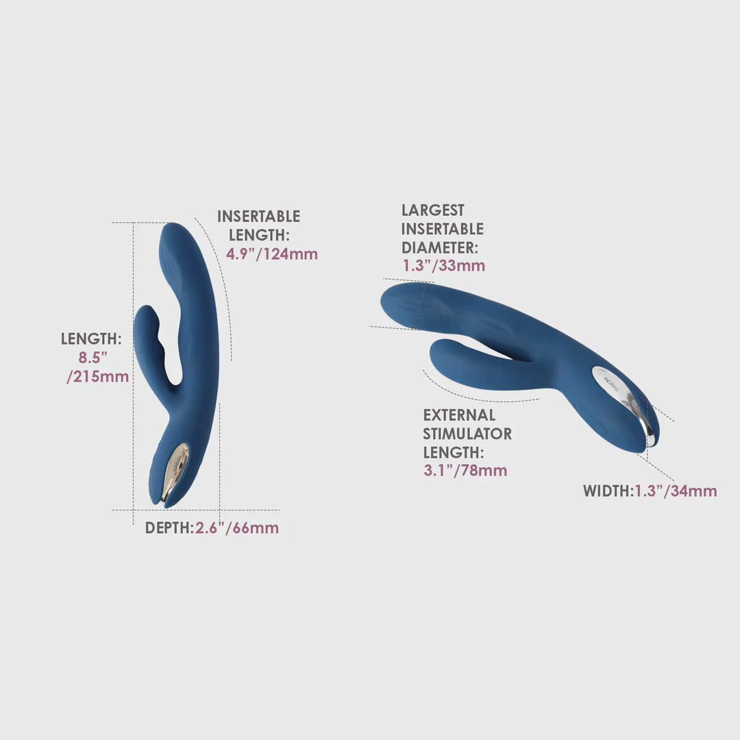 Aylin Powerful Pulsating Dual-Headed Vibrator In Dark Blue - Svakom - BraTopia