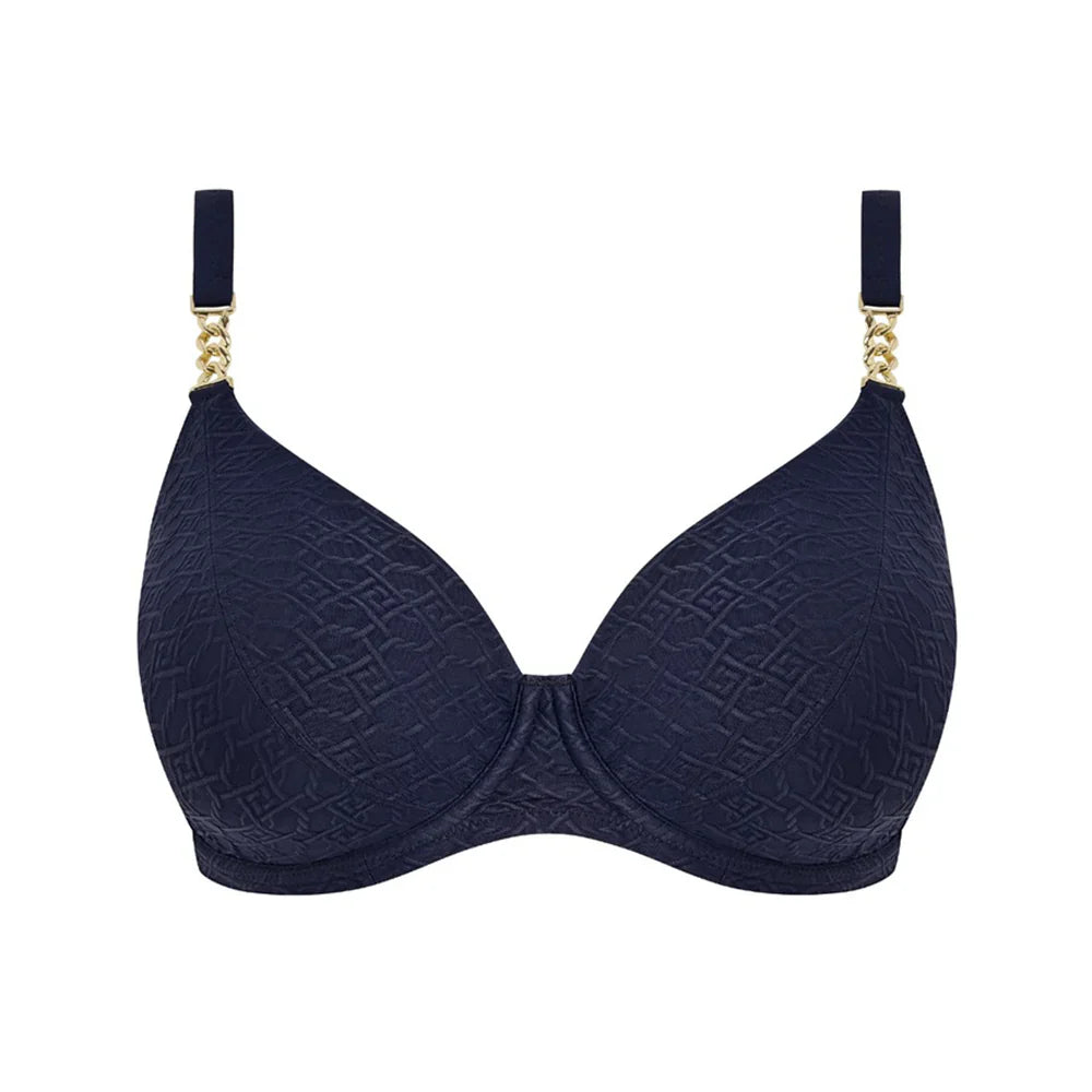 Azores UW Plunge Bikini Top In Midnight - Fantasie