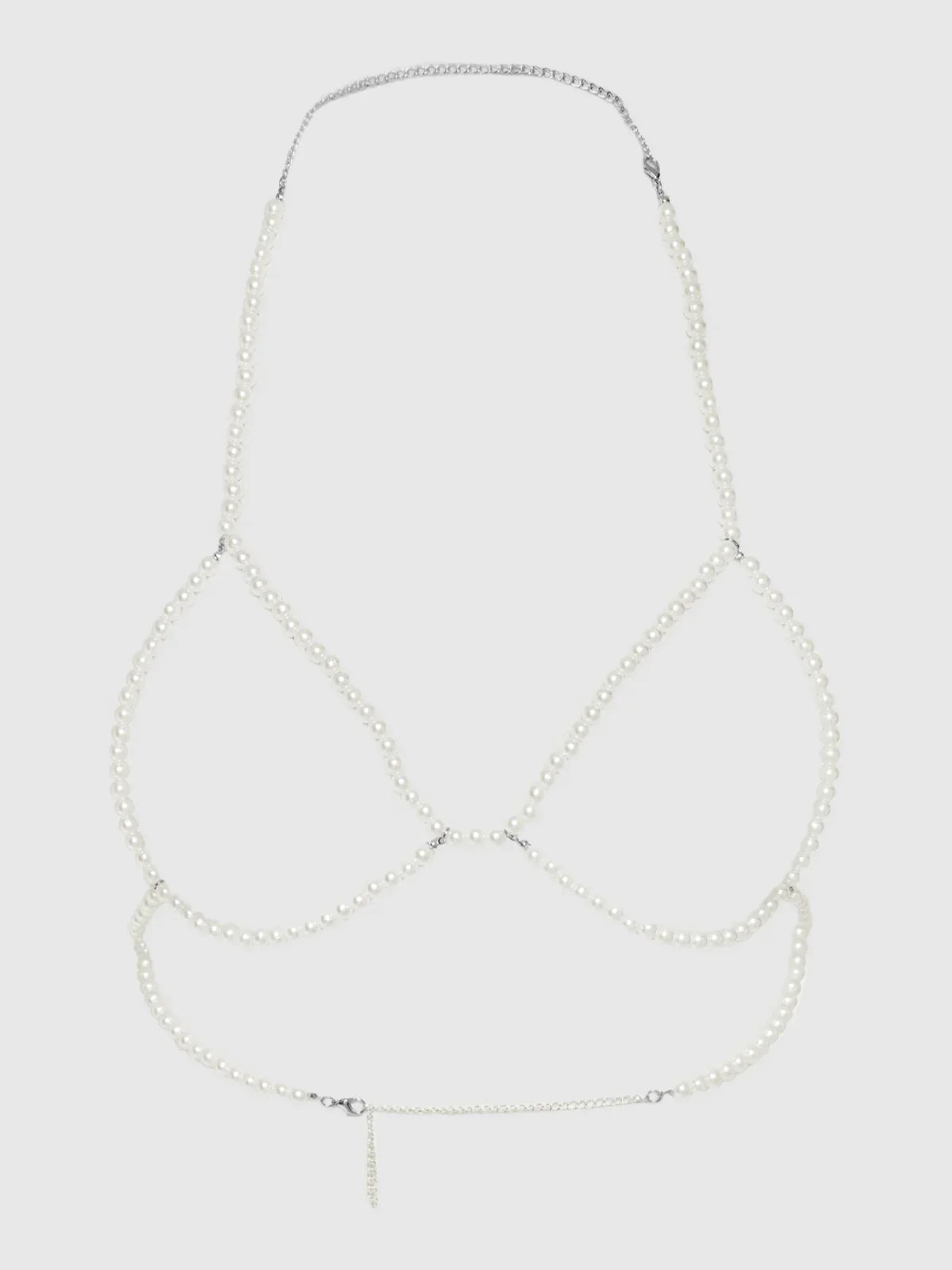 Pearl Triangle Bra In White - House of Desire