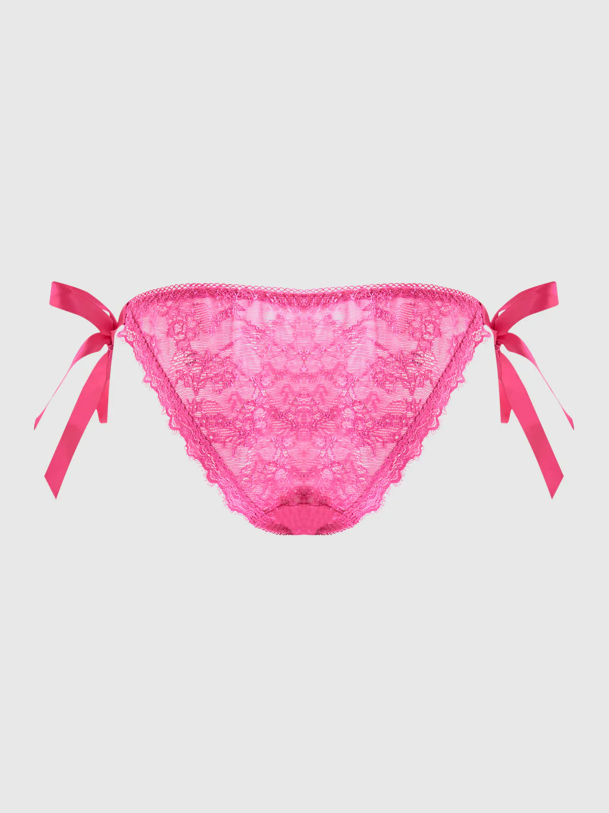 Victoria Lace Drop Off Tie Side Bikini In Pink Dragon - House of Desire - BraTopia