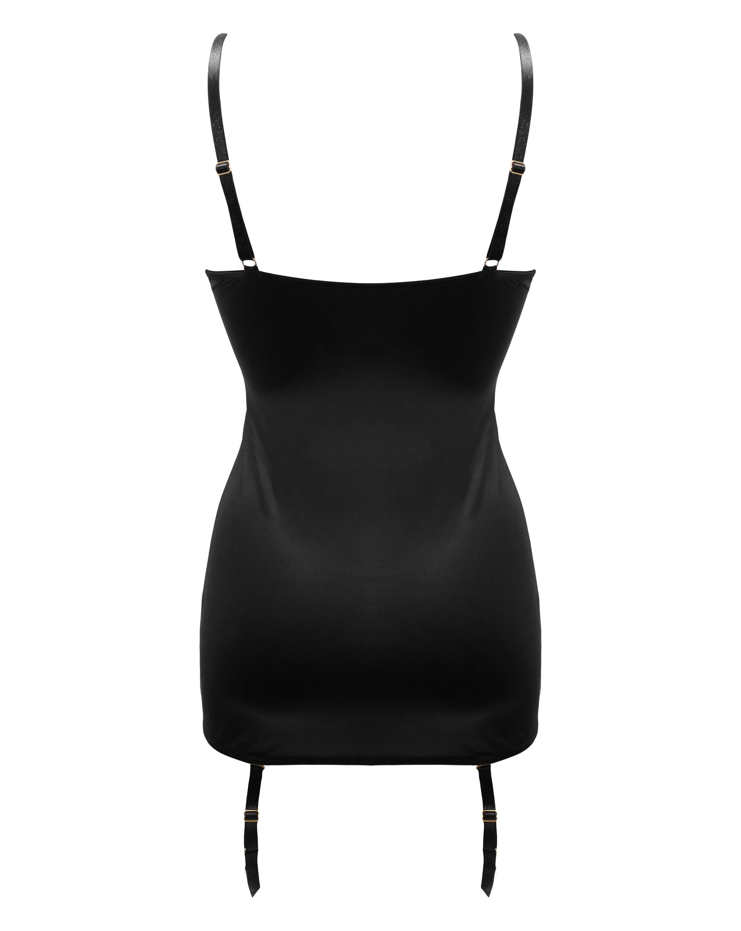 Desire Cami Suspender Dress In Black & Red- Pour Moi - BraTopia