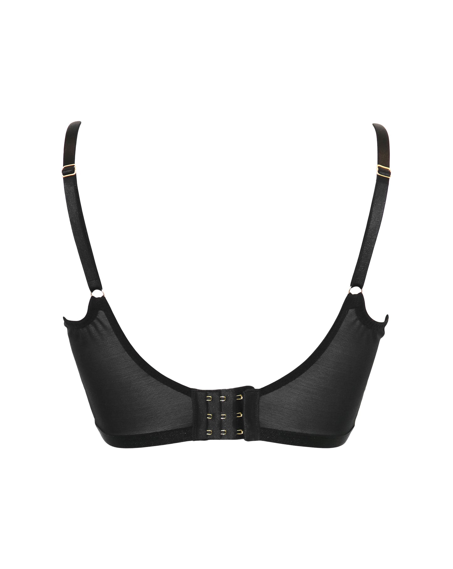After Hours Padded Longline Bra In Black & Soft Pink - Pour Moi - BraTopia
