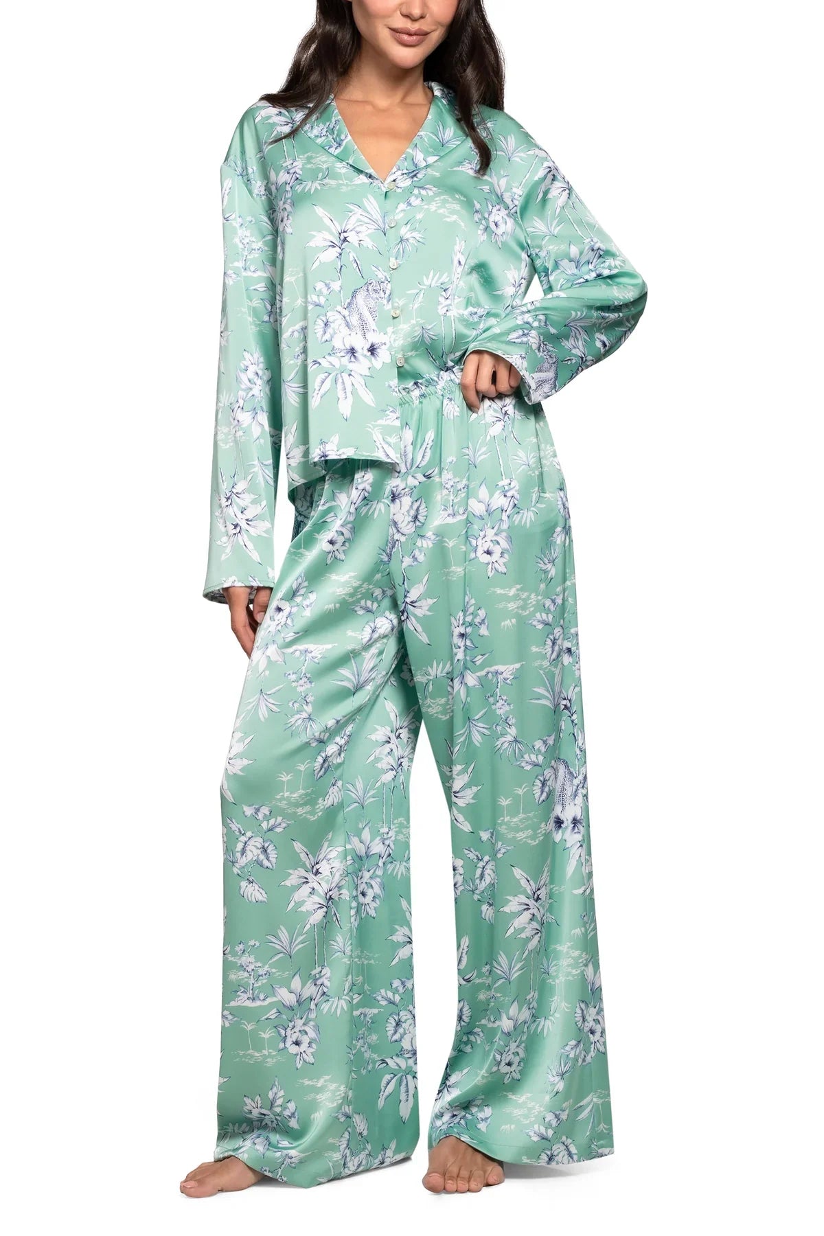Georgia PJ Pant Set in Rainforest - Midnight Bakery