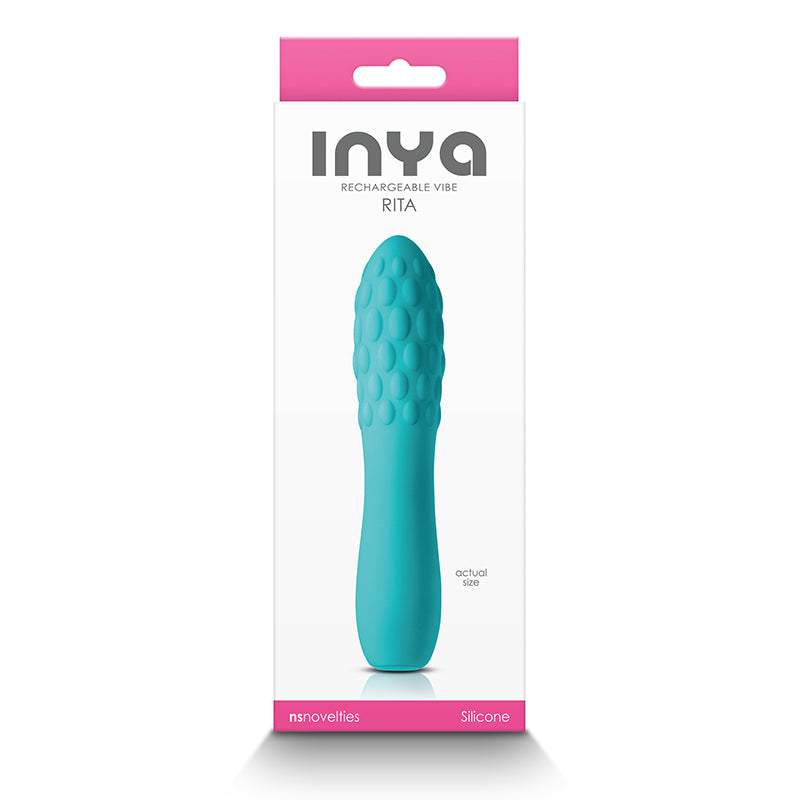 Rita Teal Vibrator – Compact, Rechargeable | INYA