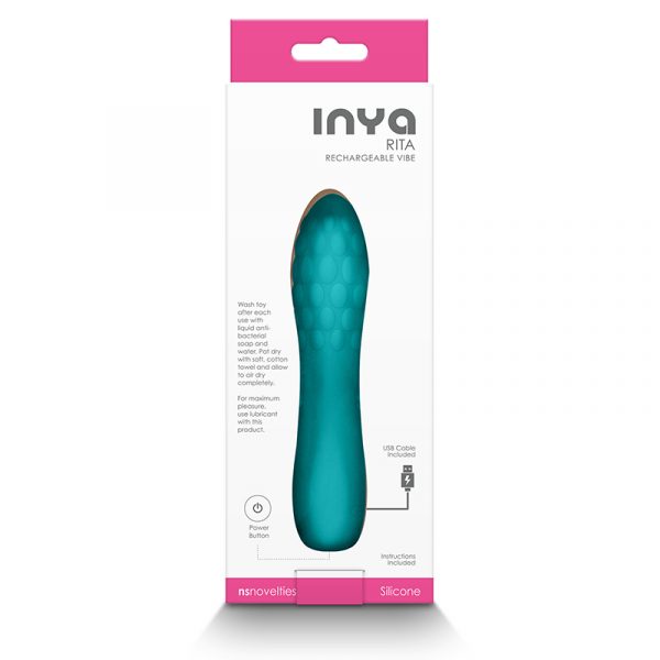 Rita Teal Vibrator – Compact, Rechargeable | INYA