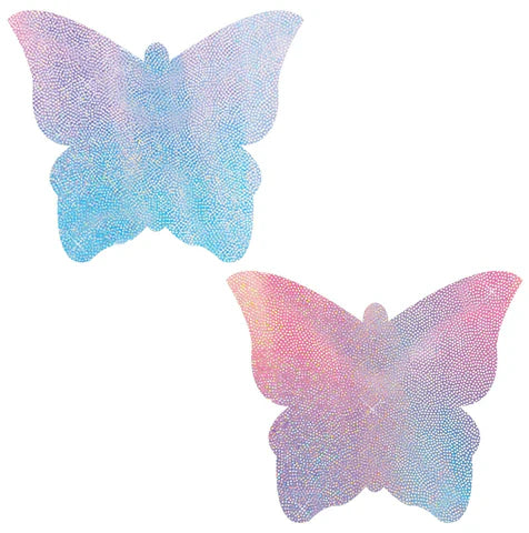 Tinkey's Revenge Plus Size Butterfly Nipple Cover Pasties In Multi - Neva Nude - BraTopia