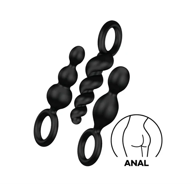 Booty Call 3pc Set In Black - Satisfyer