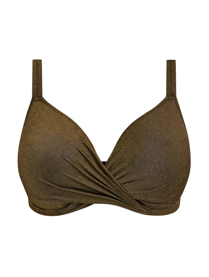 Sunset Shimmer Plunge Bikini Top In Gold Rush - Elomi