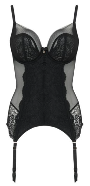 Milan Underwired Basque In Black - Pour Moi - BraTopia