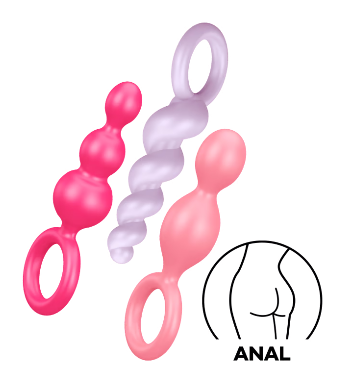 Booty Call Set In Pink, Purple & Red - Satisfyer - BraTopia
