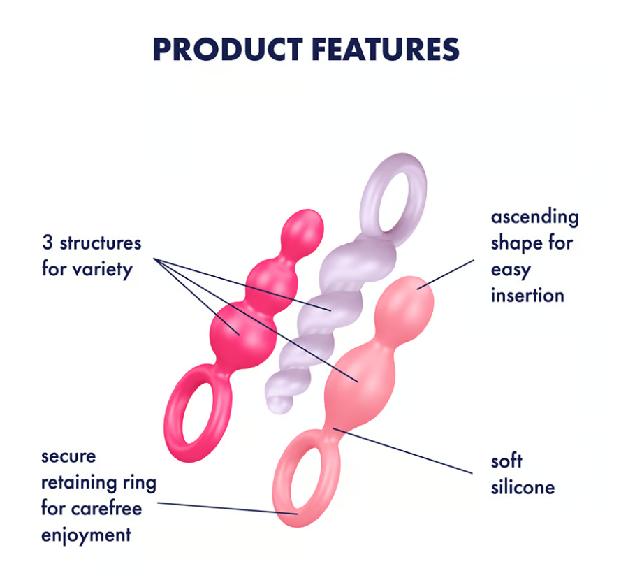 Booty Call Set In Pink, Purple & Red - Satisfyer - BraTopia