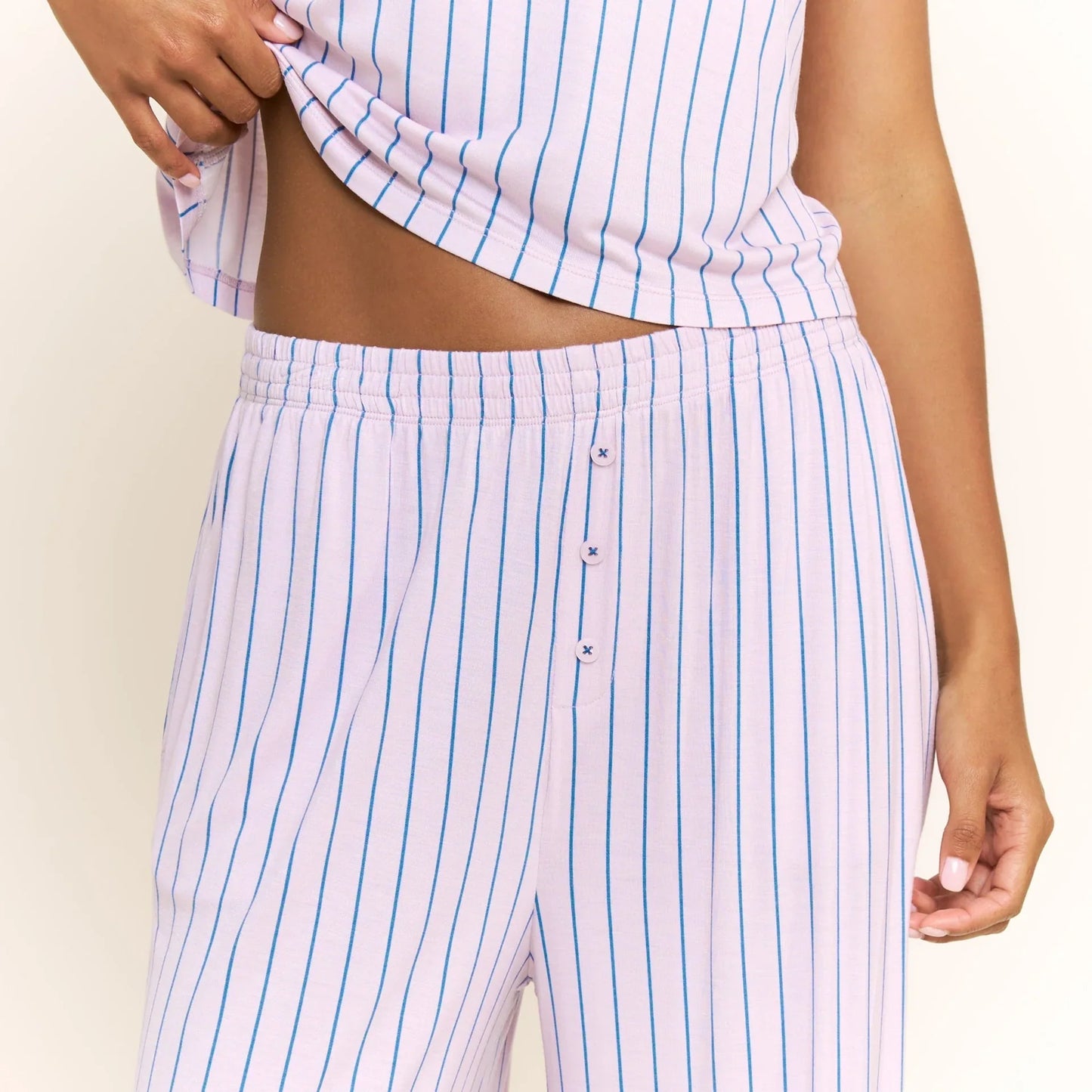 Sundown Sanctuary V Tank Pant Set - Honeydew Intimates