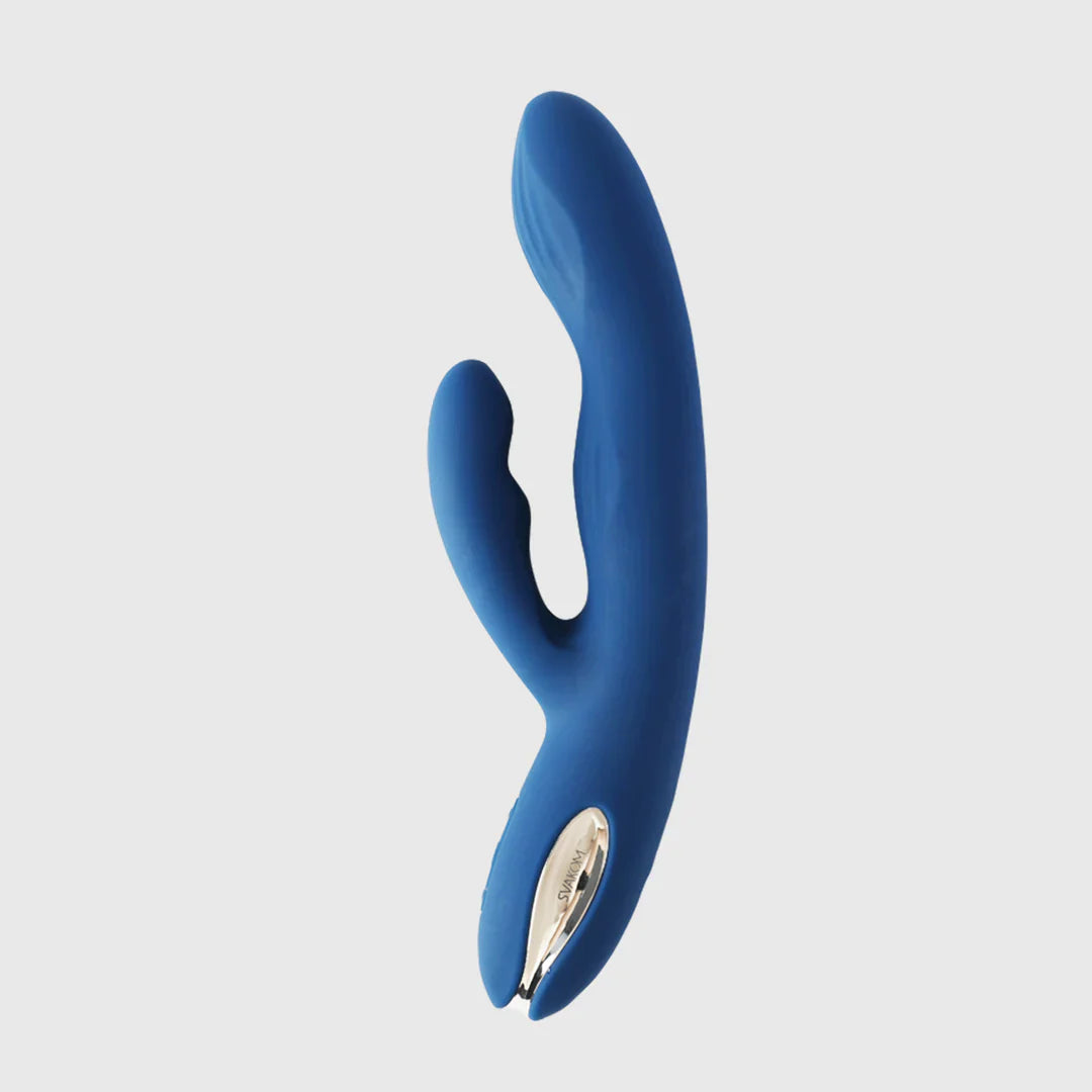 Aylin Powerful Pulsating Dual-Headed Vibrator In Dark Blue - Svakom - BraTopia