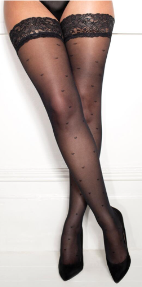 Decadence Love Heart Lace Top 15 Dernier Hold Up In Black - Pour Moi - BraTopia