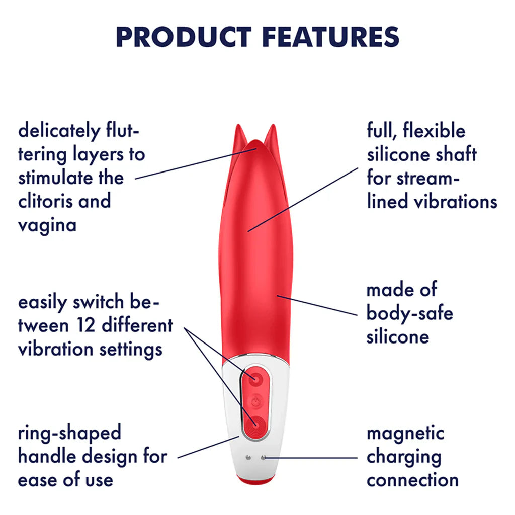 Power Flower In Red - Satisfyer - BraTopia