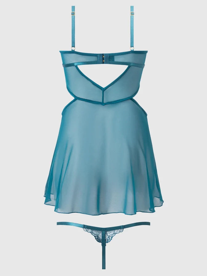 Nova Black Light G-String In Teal - House of Desire - BraTopia