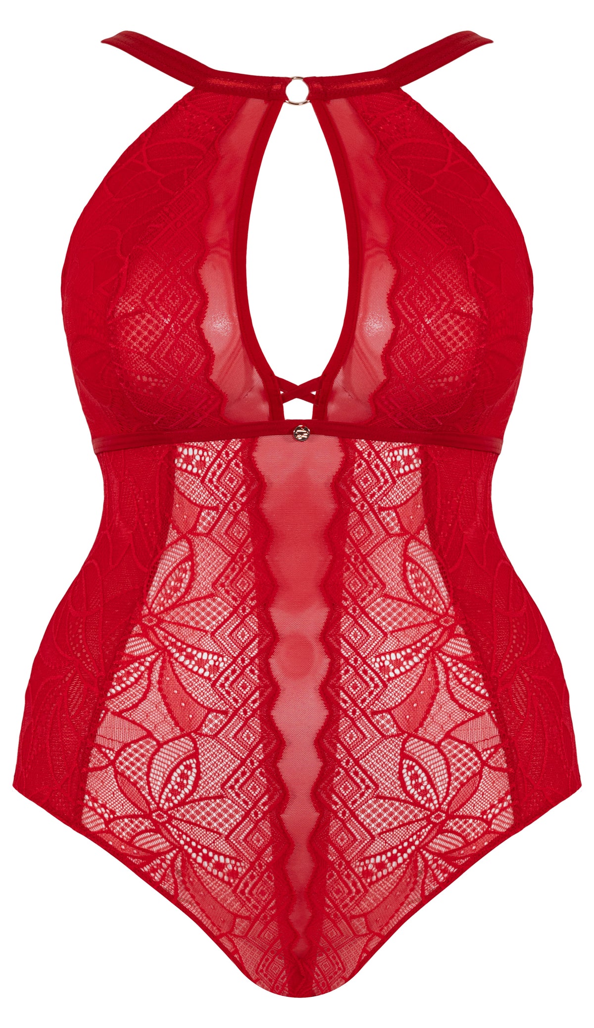 Scantilly Opulence Stretch Lace Body In Ruby Red - Curvy Kate - BraTopia