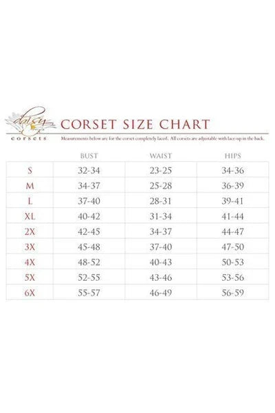 Top Drawer Satin Lace Steel Boned Corset - Daisy Corsets
