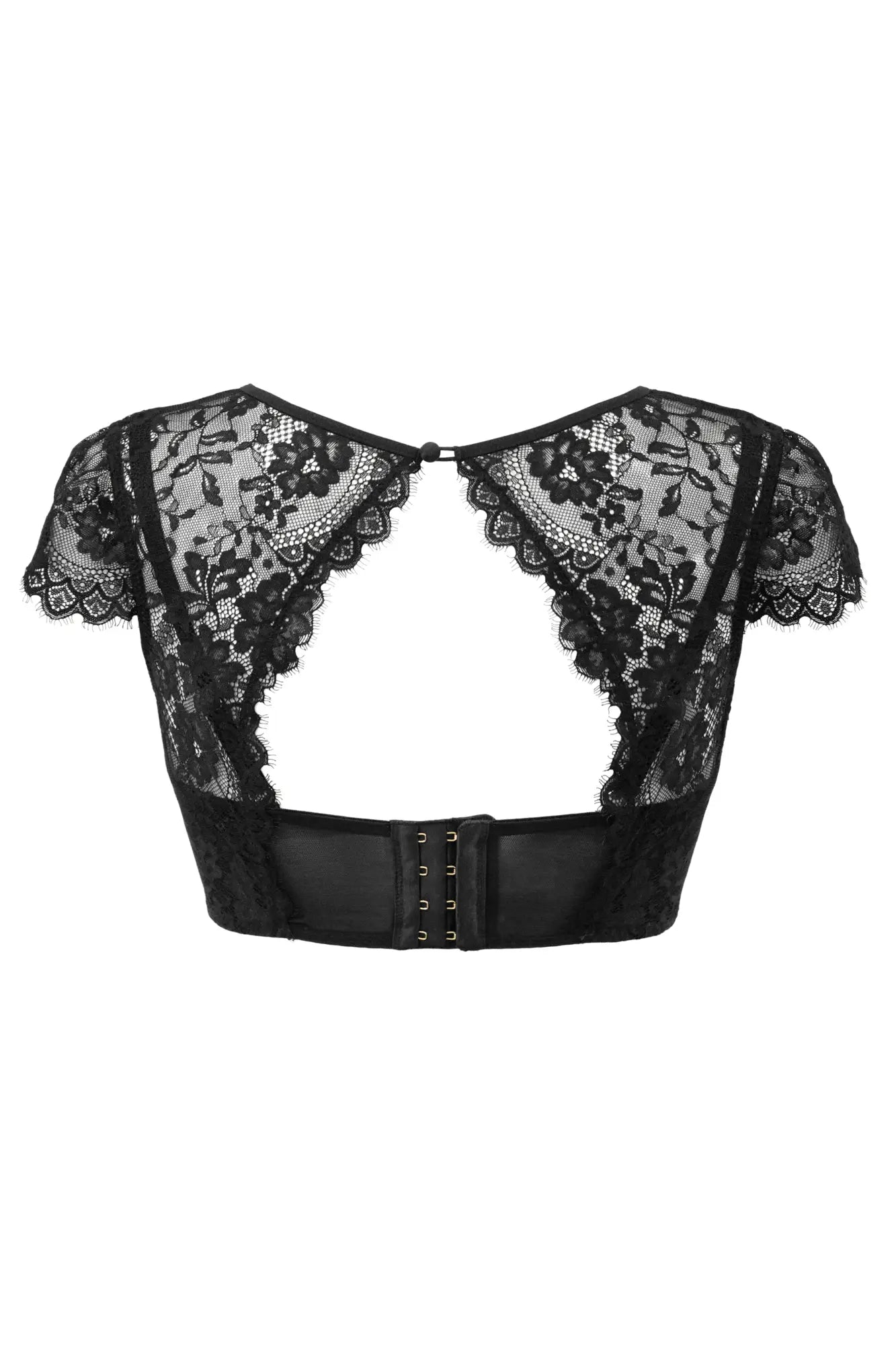 India Underwired Cap Sleeve Cami Bra In Black - Pour Moi