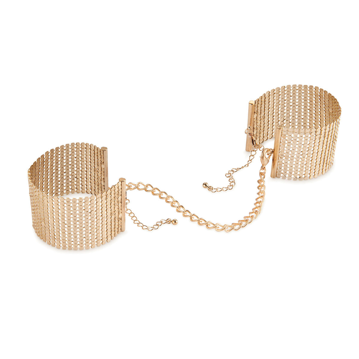 Bijoux Indiscrets Desir Metallique Mesh Handcuffs In Gold