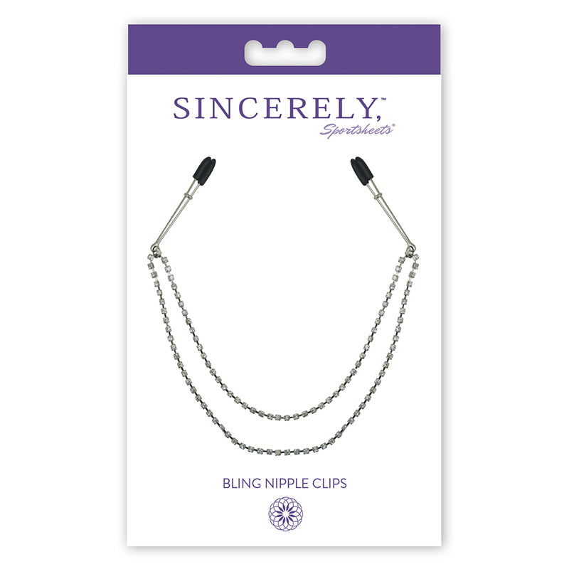 Bling Nipple Clips In Silver