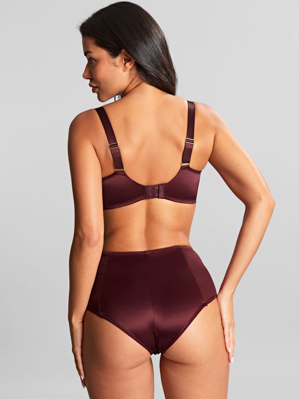 Grace Suspender Brief In Bordeaux Red - Panache