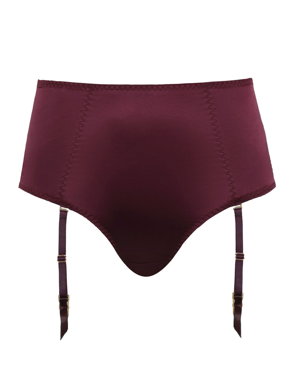 Grace Suspender Brief In Bordeaux Red - Panache